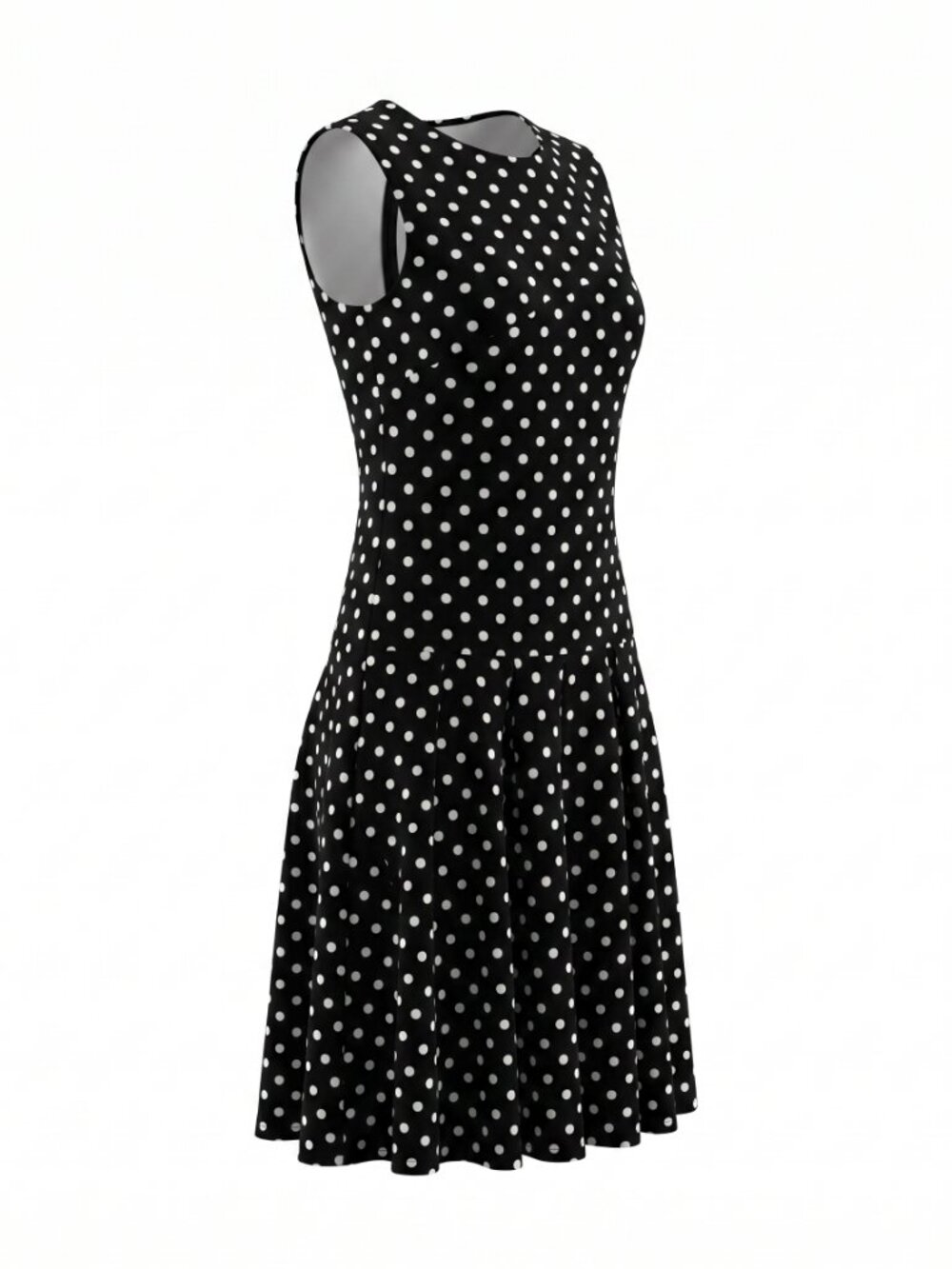 Lauren Ralph Lauren Polka Dot Dress | Fit & Flare Dropped Waist Pleated